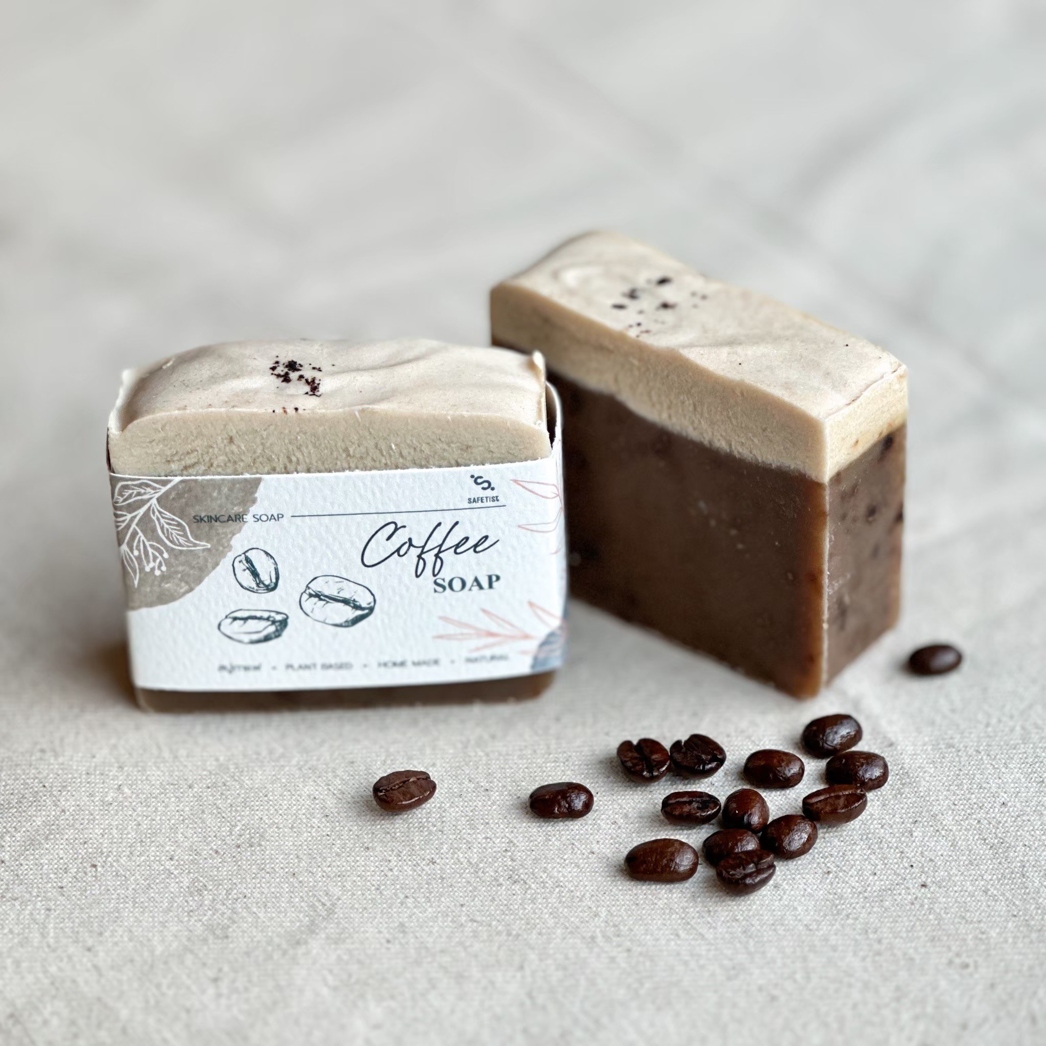 สบู่น้ำมันธรรมชาติ (สูตรสครับกาแฟ)